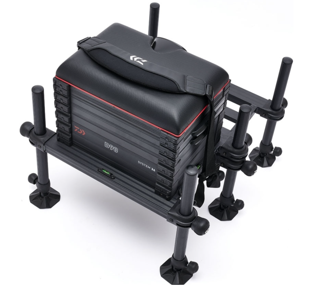 Photo of the back of the Daiwa D90 Fishing Seat Box