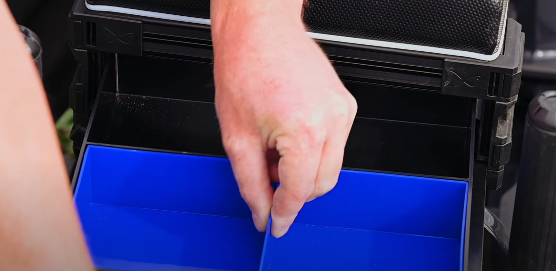 Photo of the sideXR36 side Drawer showing the blue trays