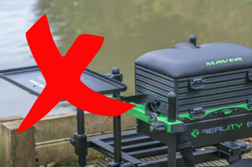 Photo of the Reality Evo Seat Box with a cross over the side tray